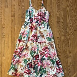 Mexx Floral Maxi Dress - Pink, Green, White